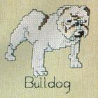 Bulldog embroidery pattern